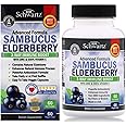 BioSchwartz Sambucus Elderberry, Natural Advanced Formula, Antioxidant, Immune Boost With Zinc & 200% Vitamin C. 60 Veggie Caps