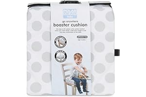 BABY POLAR GEAR Polar Gear Cuscino Alza Sedia Bambini Antiscivolo, in sintetico senza BPA, con due cinghie regolabili, 4 piedini, lavabile e riutilizzabile