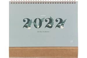 UO Calendario sobremesa 2022 - Tropical. Mes vista, Enero 2121 a Diciembre 2021. Papel 120 gr. 24x15,4 cm.