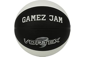 Gamez Jam Ballon de Basket Taille 7 – Ballon Basket Outdoor & Indoor pour Adultes et Joueurs Confirmés – Grip Antidérapant en Caoutchouc Durable – Design Unique et Performant