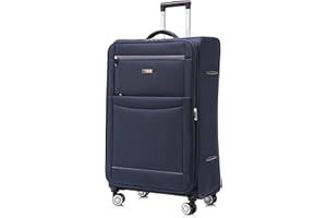 DK Luggage Medium 24" Suitcases Lightweight WLS08 4 Wheel Spinner Navy
