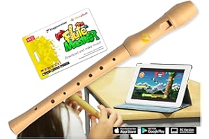 Voggenreiter 1143 Voggenreiter Blockflöte aus Bergahorn für Kinder ab 6 Jahre inkl. Flute Master (Lernsoftware App) - deutsche Griffweise in Farbe natur Natur Bergahorn