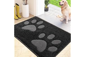 FCSDETAIL Paillasson Interieur 60 x 90 cm, Tapis d'Entrée Antidérapant et Lavable en Machine, Tapis de Sol Douces Absorbantes pour Chien, Entrée, Porte, Couloir