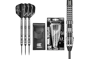 Target Darts Phil Taylor Power 8-Zero 4 Freccette con Punta in Acciaio Nero, Set di Freccette in tungsteno 80%, P8Z4, 21G/23G/25G | Freccette Player Edition con Punte Swiss Point o Punti fissi