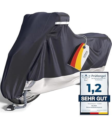 Motorhoes voor Yamaha Tricity 300 125 155 2018-2024, Motorafdekzeil Wind Regen UV Stof Beschermend met 7 Reflecterende Strips en 2 Afsluitgaten,Motorhoes Waterdichte,1XL (230 x 95 x 125 cm