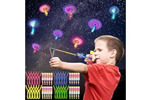ZZXLOPEZ Hélicoptère LED Lumineux - 20 Pièces Catapulte Volant Jouets Fête Anniversaire Enfants