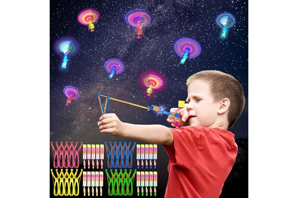 ZZXLOPEZ Hélicoptère LED Lumineux - 20 Pièces Catapulte Volant Jouets Fête Anniversaire Enfants
