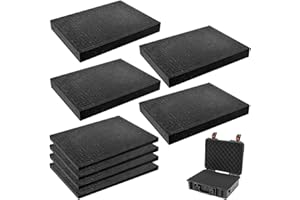 TOATELU Cubo de Espuma de Poliuretano Negro: Inserto para Maletín de Herramientas y Cámara, 4 x 400 x 300 x 2,5