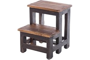 DESIGN DELIGHTS BPS Access Solutions - Scala a 2 gradini, 46 x 37 x 37 cm (A x L x P), in Legno Riciclato