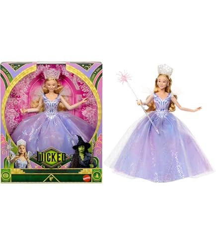 Mattel Wicked Glinda Singende Puppe - Für Good Lied Aus Dem Film, Mit Abnehmbarem Outfit