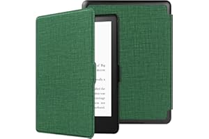 HoYiXi Funda para Kindle Paperwhite de 6,8" 11.ª generación 2021 y Kindle Paperwhite Signature Edition 2021 Funda Cover de Cuero Delgada con Auto Sueño/Estela Funcion Estuche Duro – Verde