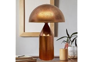 bamyum Lipeo Lampada da Vintage, Lampada a Fungo E27 Lampada da Moderna Lampade da Comodino in Metallo per Camera da Letto Lampada da Comodino Decorazione a Fungo per la Casa