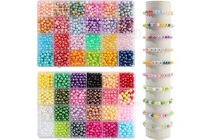 ‎JOZEA Vielseitiges Perlen-Set für Armbänder – Glasperlen zum Auffädeln, Bastelperlen, Perlentiere, Loom Bänder, Freundschaftsarmbänder zum Selbstgestalten, DIY Schmuckset für kreatives Basteln