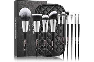 ‎DUCARE DUcare Make up Pinsel Set 10 Stücke professionelle Schminkpinsel set Mit Kosmetiktasche Premium Synthetic Foundation pinsel Puder Contour Augenpinsel mit Tasche Reisefreundlich