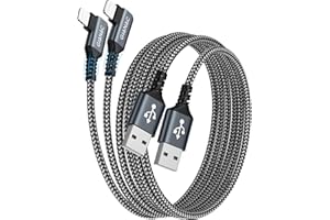 GIANAC Cable Cargador iPhone 1M 2Pack [MFi-Certificado] 90 Grados Cable iPhone Carga Rápida Apple Cable Lightning Compatible con iPhone 14 13 12 11 Pro XS MAX XR X 8 Plus 7Plus 6S 5 5S 5C SE