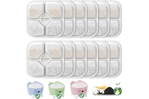 Filtre Fontaine Eau Chat, OrdasPet 12 pièces filtres pour Fontaine à Eau Chat, Filtre de Remplacement avec Résine et Charbon Actif pour Fontaine 2,5 L pour Chat (Modèle 43717,473722)