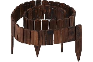 Relaxdays rabattinfattning, 200 cm lång, flexibel, synhöjd: 10 cm, för stickning, trä, betesstaket, gräskant