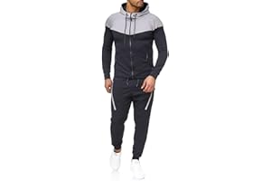 Violento Männer | Trainingsanzug 0984 | Jogginganzug | Kapuzenjacke | Hose und Reißverschluss mit Taschen | Freizeitanzug Fitness | Sportanzug | XS-XXL