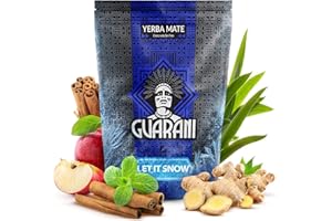 YAGUAR Guarani Let It Snow 0,5 kg | Rozgrzewająca yerba mate w limitowanej edycji 500 g | Korzenny aromat | Moc naturalnej kofeiny | Herbata yerba mate z Paragwaju