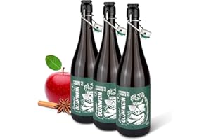 ‎ZWÖNITZER HANDWERKLICH GEBRAUT Brauerei Zwönitz Bratapfel Glühwein 3 x 750 ml/Apfel Zimt Glühwein/Bratapfel-Glühwein in schicker Flasche – Geschenkidee/Weißer Glühwein