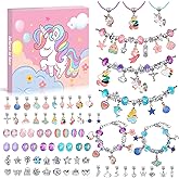 WEVOL Cadeau Fille 5-13 Ans Enfant Jouet Bijoux DIY Charms Bracelet Kit Fabrication Idée Cadeau 5 6 7 8 9 10 11 12 13 Ans Cadeau De Noël Et Anniversaire - Montres & Bijoux