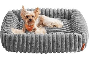 Feandrea Legowisko dla psa, ortopedyczne legowisko dla psa średniej wielkości, zmywalna poduszka, miękkie, miękkie wypełnienie, 71 x 55 x 18 cm, gołębia szarość PGW311GD01