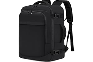 ENZOSUM Handgepäck Rucksack 40x30x20 für Ryanair Handgepäck 40x30x25 für Eurowings 24L Klein Reiserucksack Handgepäck Tasche Laptop Rucksack für Herren Damen,Schwarz