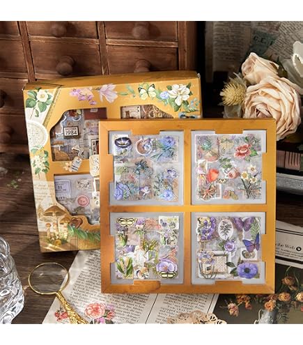 Autocollants Transparents Fleurs Et Plantes - 20 Feuilles Pour Scrapbooking Et Déco