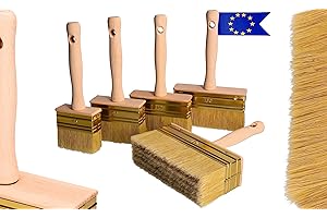 ‎TOOLSPACE ToolSpace - Komplet 5 Pędzli Tapetówek Komplet - Idealne do Malowania i Gruntowania Ścian, Nakładania Klejów i Odświeżania Mebli Ogrodowych - Szerokość 70mm, 90mm, 110mm, 130mm i 150mm