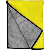 Roro Auto Everest &Ccedil;ift Taraflı Mikrofiber Ara&ccedil; Kurulama Bezi & Oto Yıkama Havlusu 30X60 Sarı