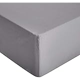 Amazon Basics - Sábana ajustable de microfibra premium (140 x 200 cm), Dark Grey