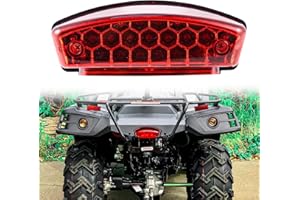 LOKLISUM Motorcycle Rear Light 12 V 21 LED Number Plate Light Brake Light Universal Compatible with ATV Quad Scooter Street Bike Cruiser Cafe Racer Dirt Bike E24 E-Approved