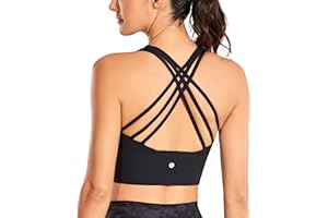 CRZ YOGA Reggiseni Sportivi con Spalline Lunghe da Donna per Donna Reggiseni Yoga Imbottiti Senza Fili