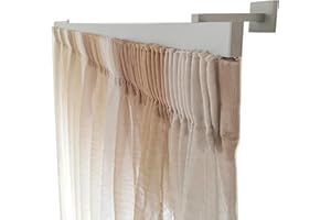 GLOBALCORPORATION Binario per tende a soffitto e parete in alluminio acciaio satinato o lucido con scorrevoli da interno bastone per tendaggi tenda su misura moderni scorrimento movimento manuale strappo zineffa…