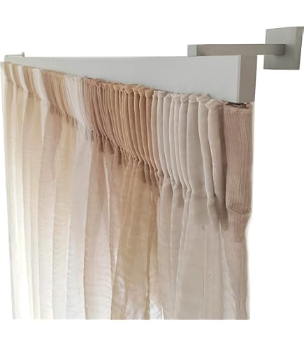 Binario Per Tende Arricciate - In Alluminio, Per Installazione A Parete O Soffitto, Movimento Manuale, Bianco 220cm - Foto 11