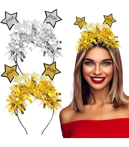 Lot De 2 Serre-têtes à Paillettes étoiles, Accessoires De Fete De Noel Et Du Nouvel An~p181192941