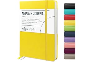 STATIONERY Island A5 ofodrad anteckningsbok, vanlig anteckningsbok inbunden med 120 gsm premium tjockt papper, 180 sidor inbu