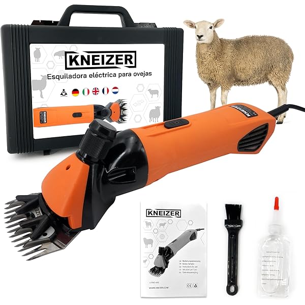 Cortapelos Perros Walfront Negro/naranja 680W Tijeras