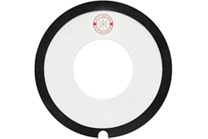 BIG FAT SNARE DRUM BFSD14-DON Steve Ciambella Testa Tamburo, 14-Pollici Dimensioni, Nero/Trasparente