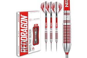 RED DRAGON Reflex 24g, 26g o 28g Freccette Tungsteno con Punta Acciacio, Voli e Freccette Aste
