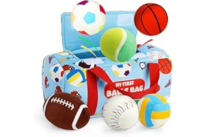 Vanmor Sensory Sports Balls for Toddlers, Baby Toys with Travel Bag, Early Learning Toys for Babies 12+ Months. Perfect for Sensory Development and On the Go Play, Great Gift for Little Ones