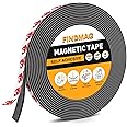 FINDMAG Magnetic Tape with Strong Self Adhesive Flexible Magnetic Strip Magnet Tape Roll Perfect for Craft and DIY Projects, whiteboards & Fridge Organization - 1/16" Thick x 1/2" Wide x 15 feet
