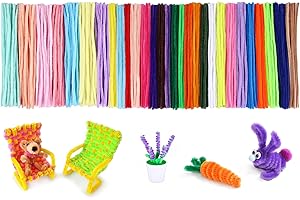 Draupnir 400 Pièces 27 Couleurs Fil Chenille, 30 cm x 6 mm Pipe Cleaners, Macaron Couleur Cure Pipe, Tiges de Chenille Cure Pipes Coloré pour l'artisanat DIY Décorations à Faire par les Enfants