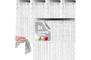 com-four® 5X Espumillón – guirnaldas Doradas 50 cm – Decoración navideña Brillante – Adornos Festivos para árbol de Navidad y Celebraciones