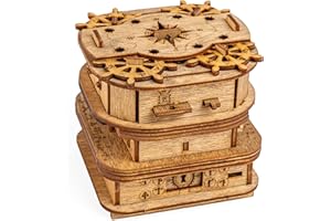 iDventure Cluebox - Davy Jones Locker - Escape Room gioco in legno - Scatola rompicapo a Labirinto - Scatola regalo - regalo fidanzato - puzzle 3D - iq puzzle rompicapo - regalo per lui