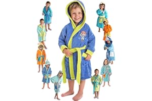 LEBENGOOD - Accappatoio Bambini adolescenti Cotone: Bambino, Bambina - 100% Cotone OEKO-TEX - 2 tasche, cintura, cappuccio