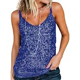 Women's Sexy Sequin Top Glitter Tops Festival Party Outfit