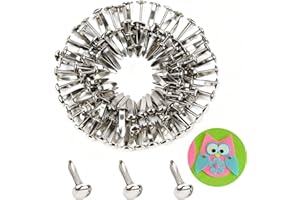 xinxinlovee 100 Stück Mini Brads Musterbeutelklammern Rundkopfklammern Musterklammern Metall Rundkopfklammern Scrapbooking Brads Musterklammern Für Büro Papier Briefklammern Basteln Handwerk DIY
