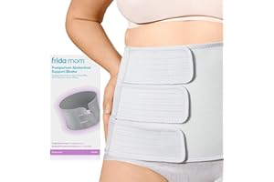 ‎FRIDA MOM Frida Mom Bauchbinde zur Erholung nach der Geburt, für natürliche Entbindung und Erholung des C-Abschnitts, 23 cm hoch, verstellbare Kompressionsbandage