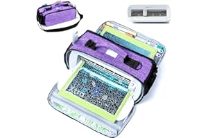 IMAGINING Carrying Case Compatible with Cricut Joy Xtra, Cricut Joy Xtra Carrying Bag with Pockets for Cricut Accessories, Cricut Tools, Front and Back Side Full Open